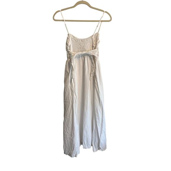Madewell Women’s Double Tie Cutout Sweetheart Midi White Dress size 4 - Picture 6 of 11